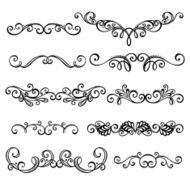 Set Calligraphic Borders and Page Decoration
