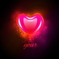 Heart with cosmic lights