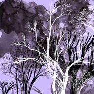Abstract silhouette of trees