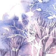 Abstract silhouette of trees N3