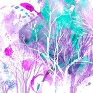 Abstract silhouette of trees N4