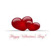 Hearts on a white background Concept for romantic relations Hap
