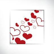Hearts on white background concept love Vector N2