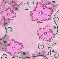 Frame flowers vector illustration background N2