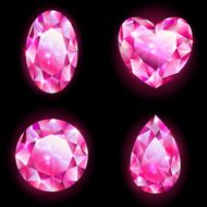 red diamonds isolated on black