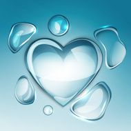 water drop heart
