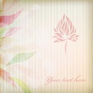 Vintage flower on background vector N12