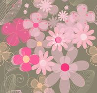 Flower vintage seamless background vector