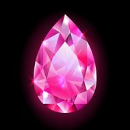 red diamond isolated on black