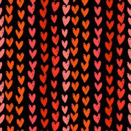 Velentine's day pattern with hand painted hearts N6