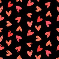 Velentine's day pattern with hand painted hearts N10