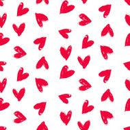 Velentine's day pattern with hand painted hearts N11