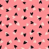 Velentine's day pattern with hand painted hearts N12