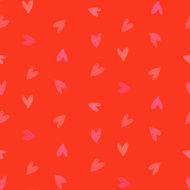 Velentine's day pattern with hand painted hearts N13