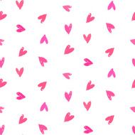 Velentine's day pattern with hand painted hearts N14