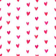 Velentine's day pattern with hand painted hearts N17