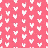 Velentine's day pattern with hand painted hearts N19