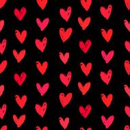Velentine's day pattern with hand painted hearts N20