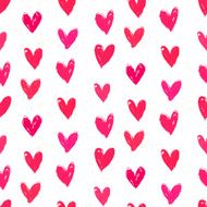 Velentine's day pattern with hand painted hearts N21
