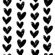 Velentine's day pattern with hand painted hearts N22