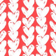Velentine's day pattern with hand painted hearts N25