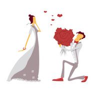 Couple in love lovers engagement
