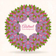 Nice floral greeting card with leaves N6