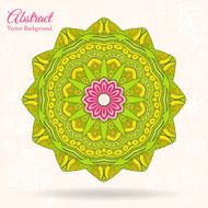 Nice floral greeting card with leaves N9