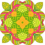 Nice floral greeting card with leaves N10