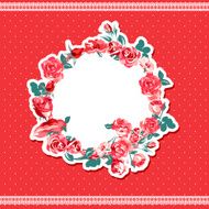 Vintage floral background with roses N5