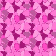 Seamless pink heart pattern