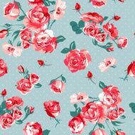 Beautiful Seamless Vintage Background with Roses N2