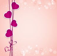 holiday background with hearts for Valentine&#039;s Day