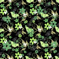 floral background seamless pattern wallpaper N32