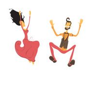 Couple in love lovers dancing