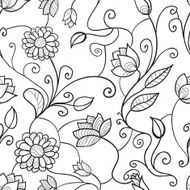 Vintage floral seamless pattern N35