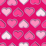 3d Hearts Seamless Background