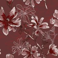 Floral seamless pattern with flowers N12