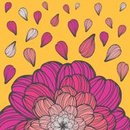 Beautiful vector flower drawn by hand