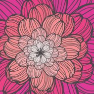 Beautiful vector flower drawn by hand N2