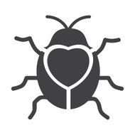 Heart shape with bug