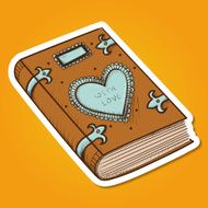 Book with decorative heart