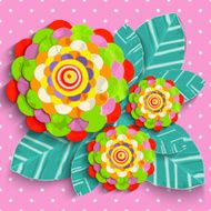 abstract flowers cards 3d backgrounds traced from original art N2