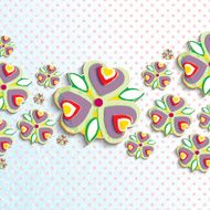 abstract flowers 3d backgrounds traced from original artwork acrylic paint N3