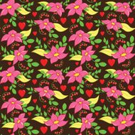 Seamless Love Flower Pattern