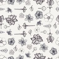 Cute seamless texture with perfect flowers