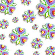 abstract flowers 3d backgrounds traced from original artwork acrylic paint N9