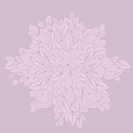 Floral composirion with leaves