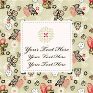 retro flower card N2