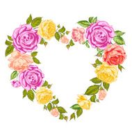 Roses heart frame N2